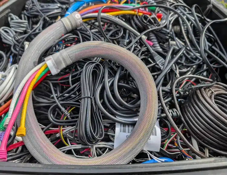 a collection of processed copper wire